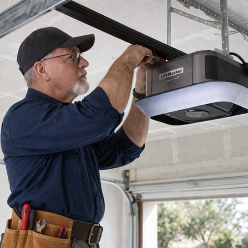 Garage door opener repair technician Danville